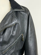 Versace Vintage Lederjacke – Schwarz – Gr. 38 DE (42 IT)