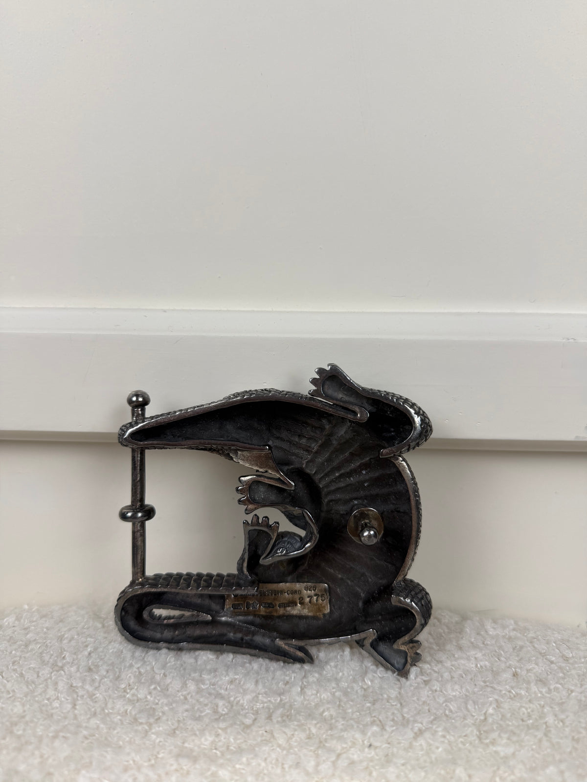 Barry Kieselstein-Cord Vintage Krokodil Gürtelschnalle – 925 Silber – ca. 1988