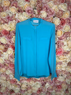 Herzen's Angelegenheit Silk Blouse Light Blue Sz. 36 DE