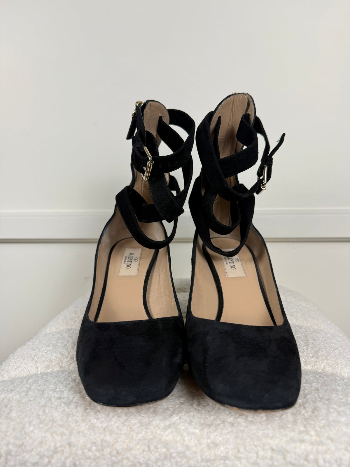 Valentino Veloursleder Heels – Schwarz – Gr. 37 EU