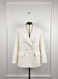 Chanel 19C La Pausa Tweed Blazer White Sz. 44 DE (46 FR)