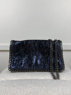 Stella McCartney Falabella Tasche Klein – Dunkelblau/Silber