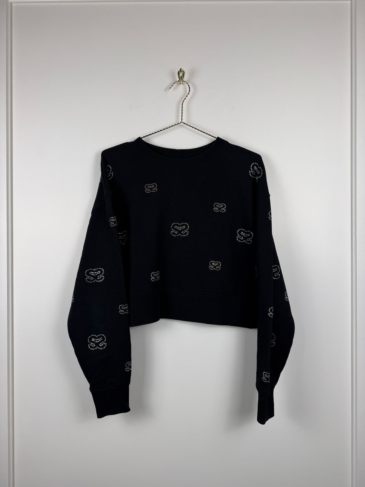 Sandro Pullover mit Strass – Schwarz – Gr. S (1)