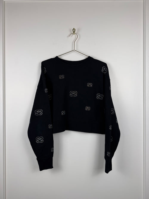 Sandro Pullover mit Strass – Schwarz – Gr. S (1)