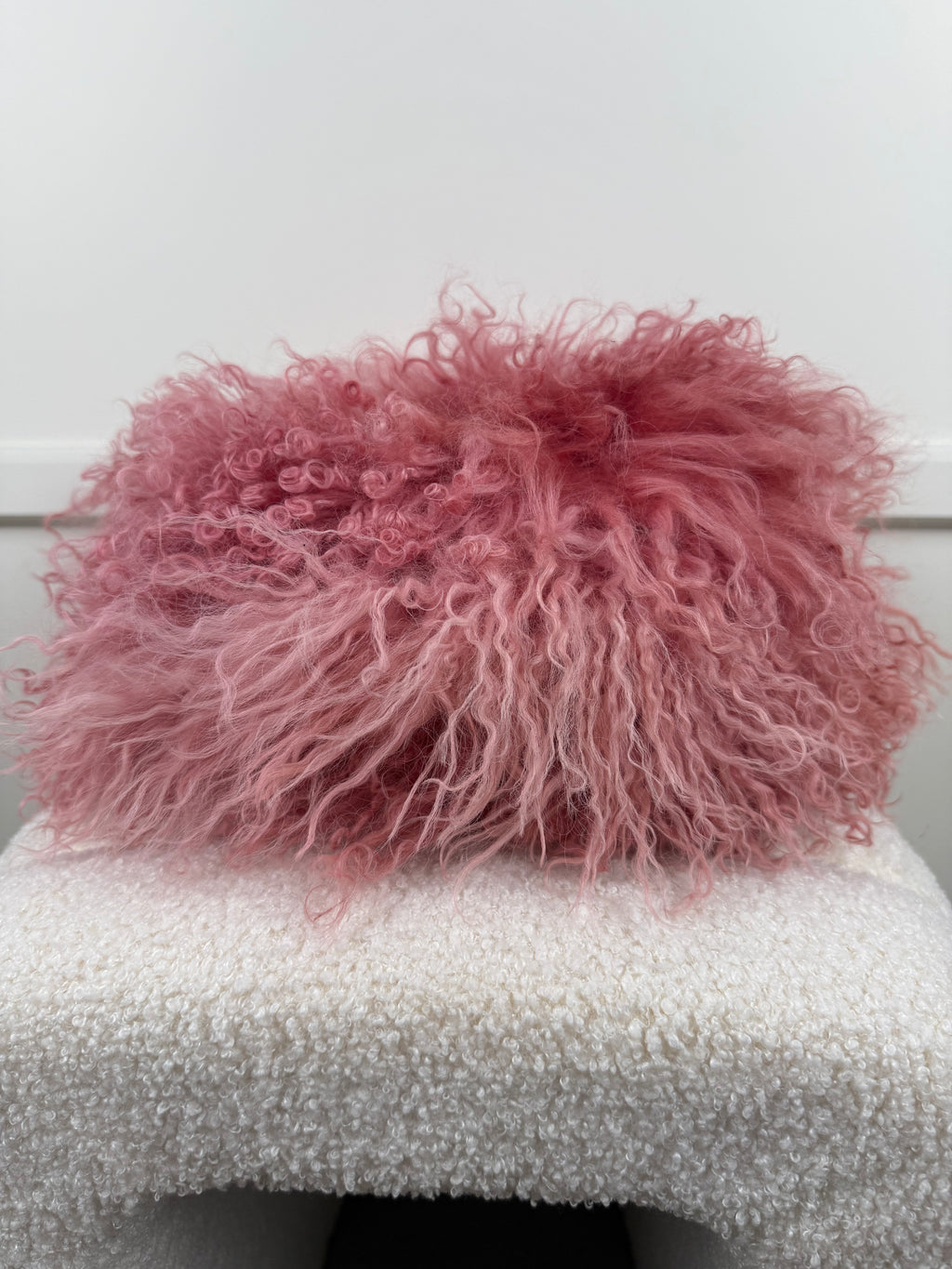Nini Molnar Tasche aus Lambswool – Rosa
