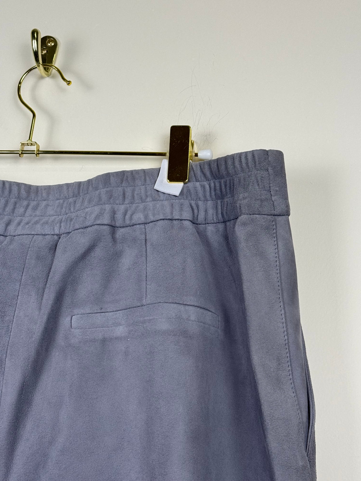 Iris von Arnim Leather Pants Grey & Taupe Sz. 42 DE