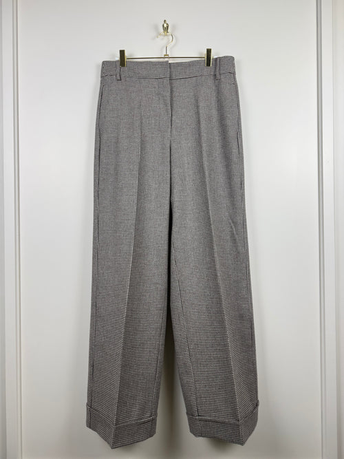 'S Max Mara Hahnentritt-Hose – Braun/Mehrfarbig – Gr. 40 DE