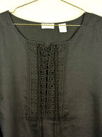 Van Laack Linen Blouse Black Sz. 42 DE