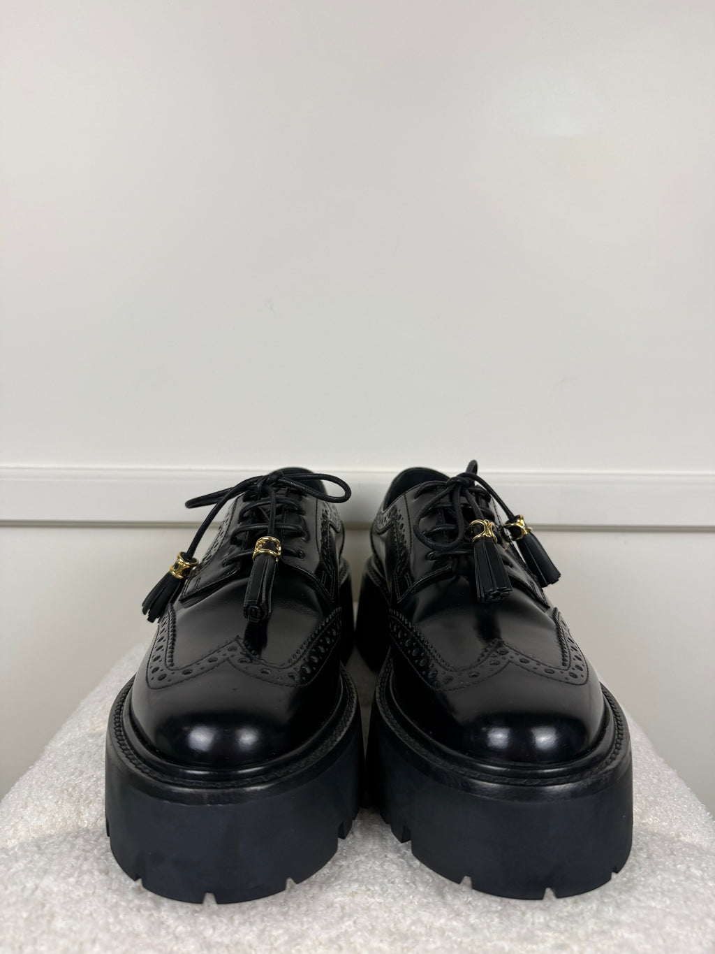 Celine Bulky Brogue Derby Schuhe – Schwarz – Gr. 39 EU
