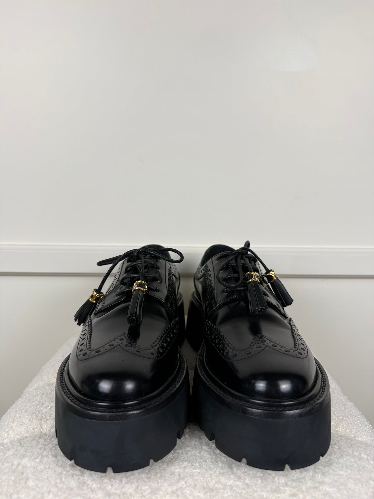 Celine Bulky Brogue Derby Schuhe – Schwarz – Gr. 39 EU
