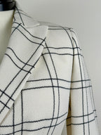 Akris Classic Blazer White Black Sz. 38