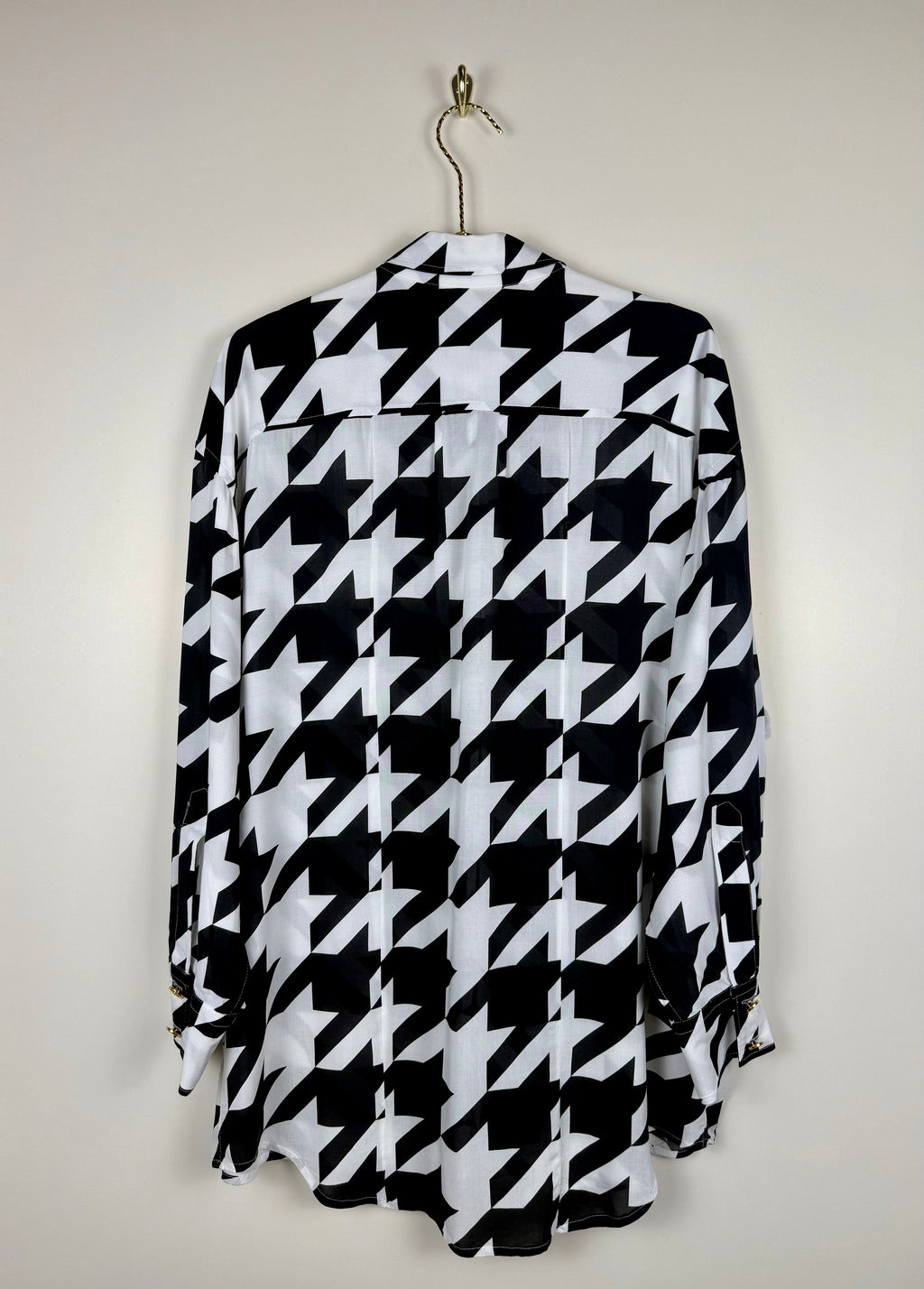 Balmain Oversized Blouse Black White Sz. 34 DE (36 FR)