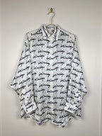 Balenciaga Oversized Blouse White Black Sz. 34 DE (36 FR)