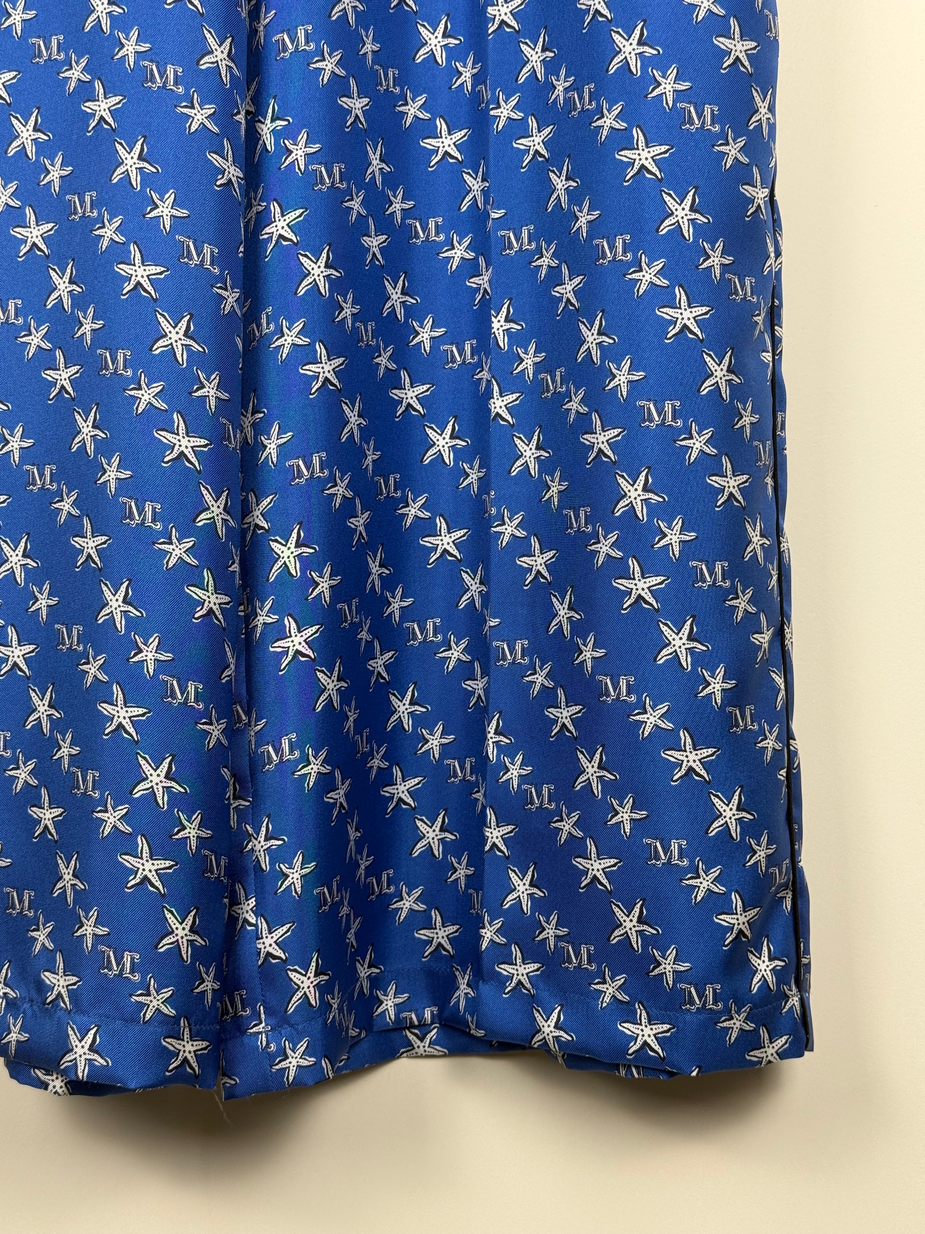 Max Mara Silk Pants Blue Multi Sz. 38 DE