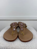 Mystique Sandalen mit Kristallverzierung – Rosa – Gr. 37 EU (US 6)