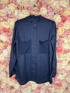 Joseph Ramie Silk Blouse Blue Sz. 40 DE (42 FR)
