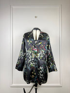 Johnny Was Blazer mit Blumenmuster – Petrol – Gr. L