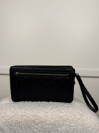 Chanel Quilted Lambskin Clutch Black