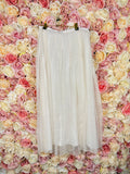 Brunello Cucinelli Silk Skirt with Sequins White Sz. 38 DE (42 IT)