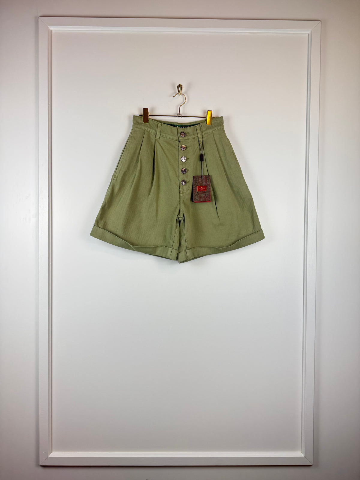 Etro Shorts Green Sz. 34 DE