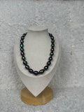 No Name Necklace Freshwater Pearls Dark