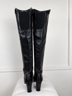 Stuart Weitzman Kniehohe Stiefel – Schwarz – Gr. 38 EU