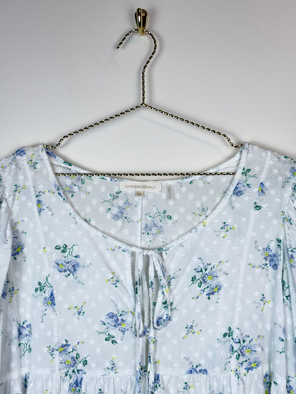 LoveShackFancy Cotton Dress White Multi Sz. M