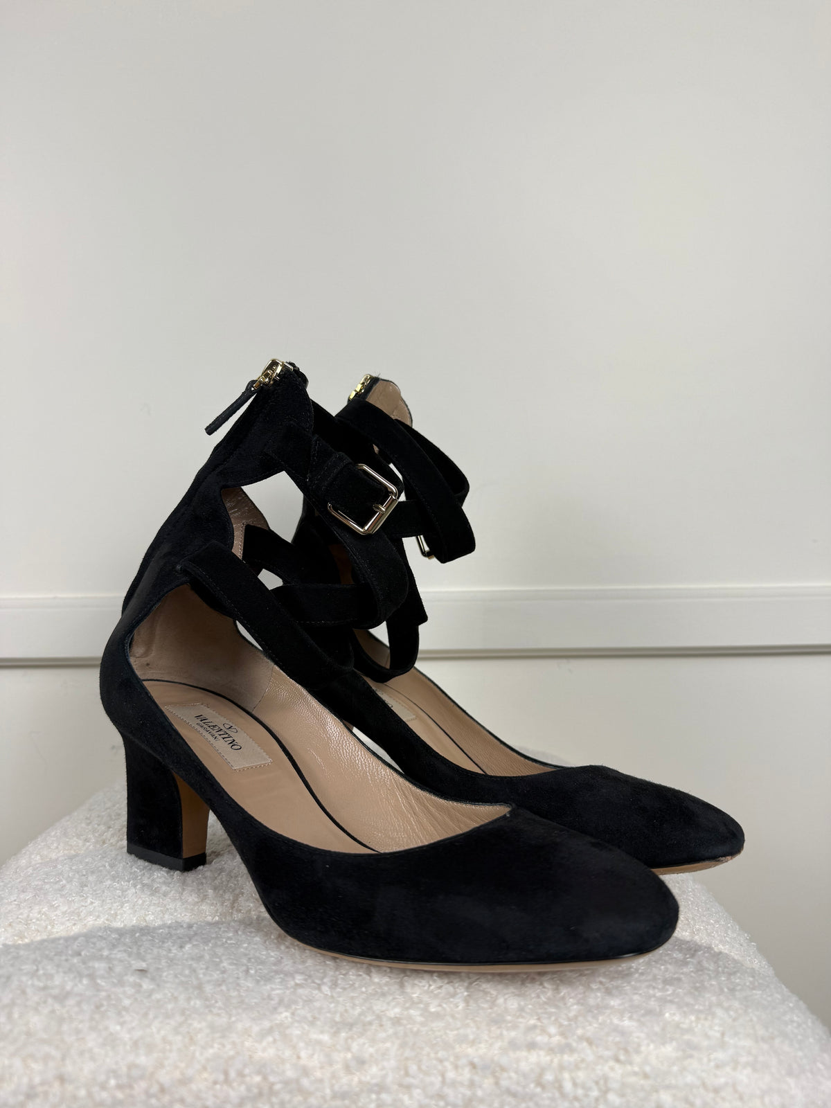 Valentino Veloursleder Heels – Schwarz – Gr. 37 EU