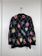 Chanel Kaschmir-Cardigan mit CC-Motiv – Mehrfarbig – Gr. 40 DE (42 FR)