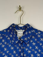Max Mara Silk Blouse Blue Multi Sz. 38 DE