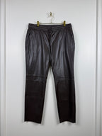 Juvia Lederimitat-Hose – Braun – Gr. L