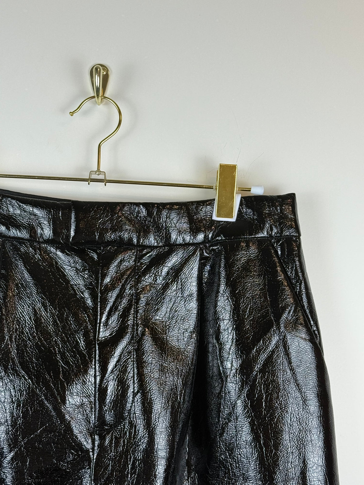 L'Academie Arielle Pants Black Shiny