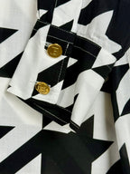 Balmain Oversized Blouse Black White Sz. 34 DE (36 FR)