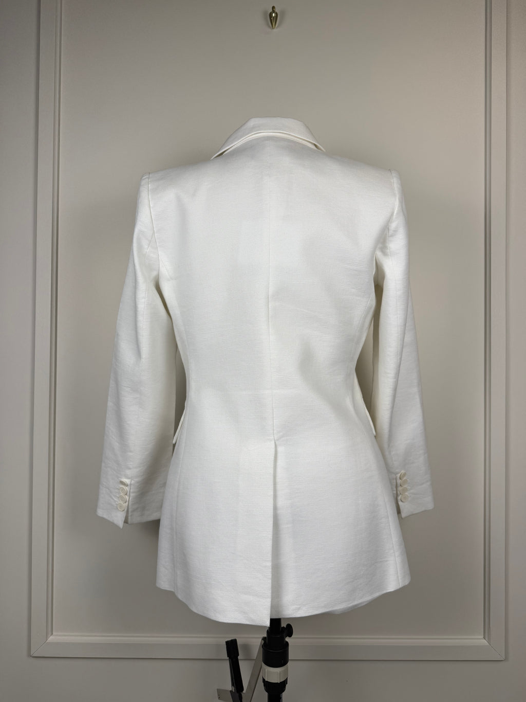 Sly010 Cotton Linen Blazer White Sz. 42 DE (44 FR)