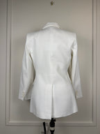 Sly010 Cotton Linen Blazer White Sz. 42 DE (44 FR)