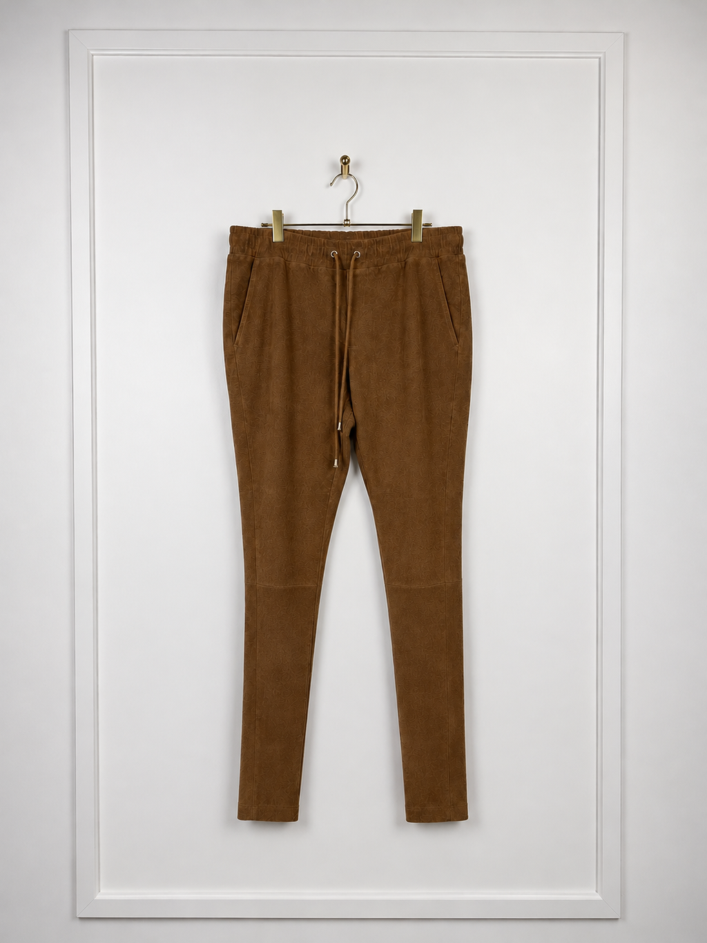 Catherine Khan Suede Leather Pants Cognac Sz. 42 DE