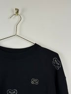 Sandro Pullover mit Strass – Schwarz – Gr. S (1)