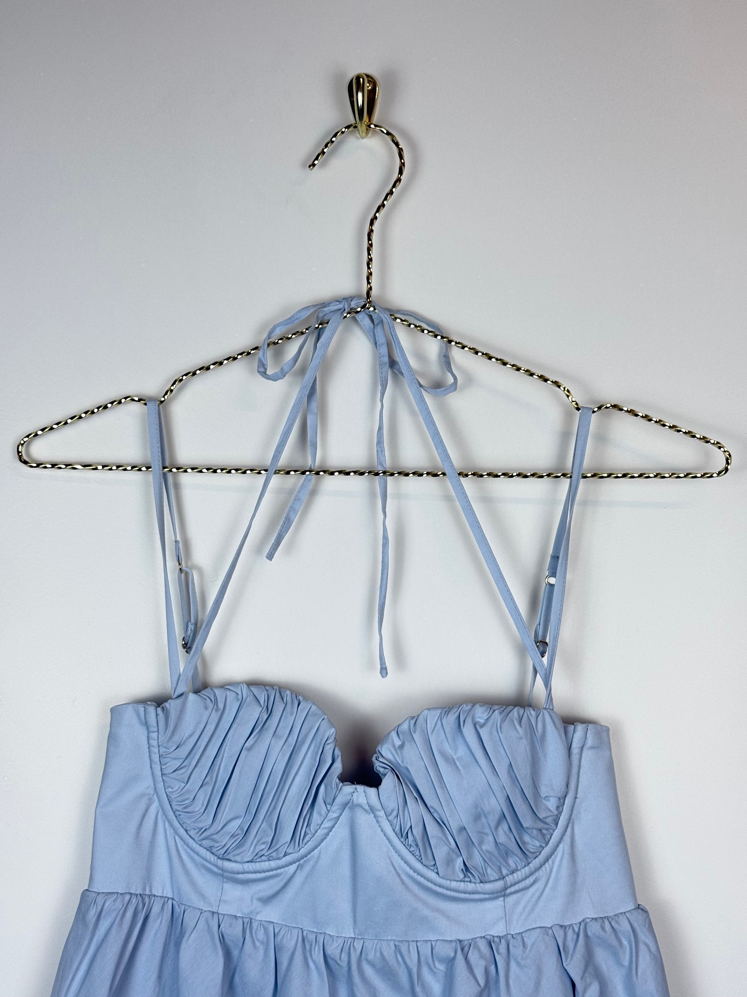 Oh Polly Mini Dress Light Blue Sz. 34 DE