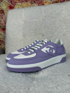 Chanel Canvas Sneakers Purple White Sz. 39.5 EU