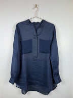 Joseph Ramie Silk Blouse Blue Sz. 40 DE (42 FR)