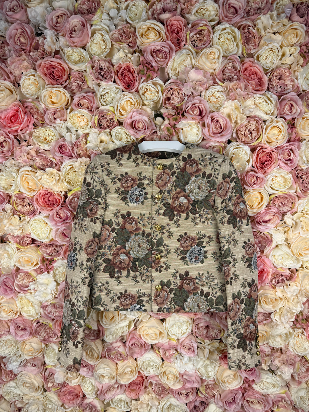 Celine 2020 Floral Print Blazer Beige Multi Sz. 32 DE (34 FR)