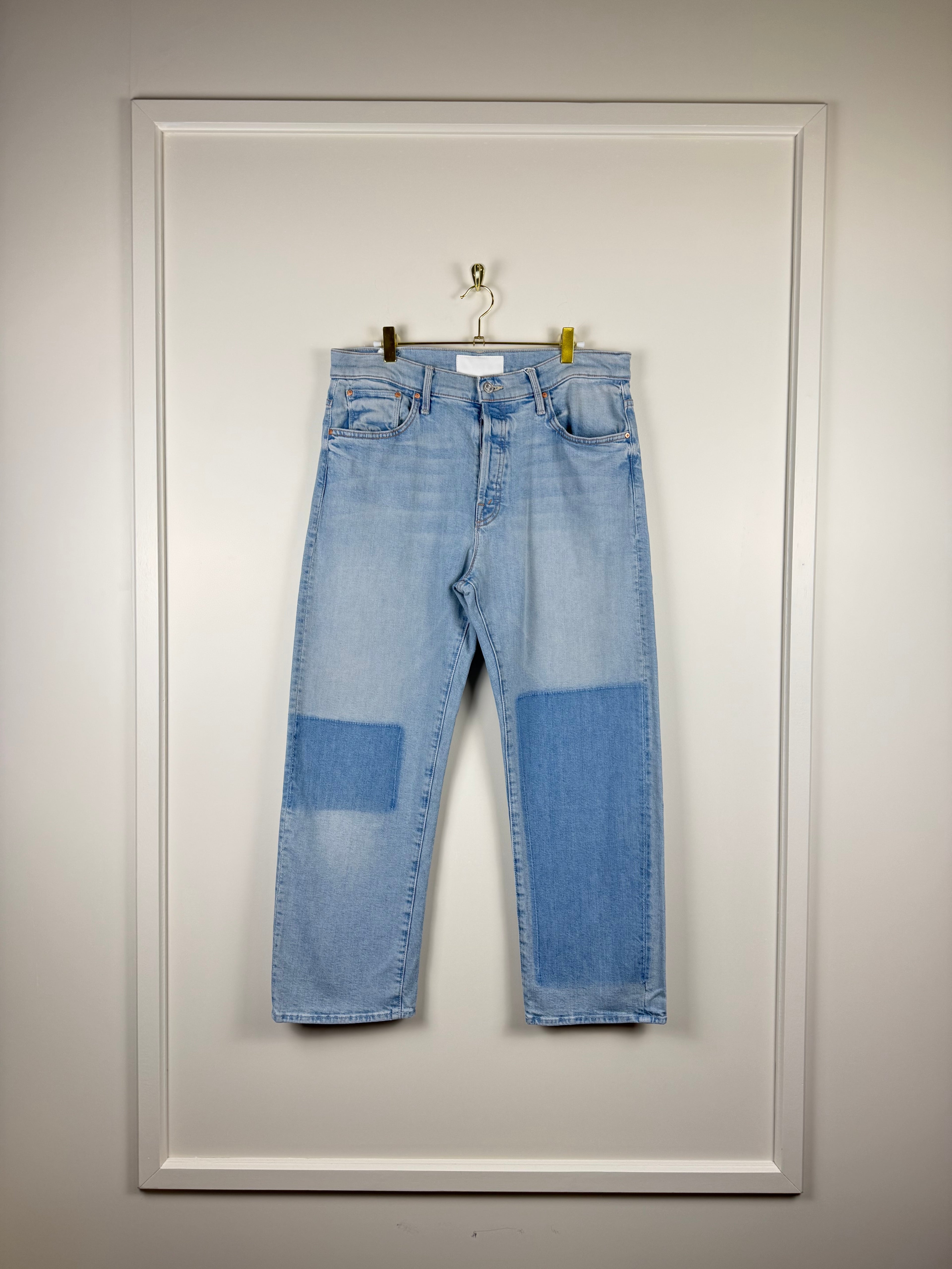 Mother Jeans "The Ditcher Crop" Light Blue Sz. 29
