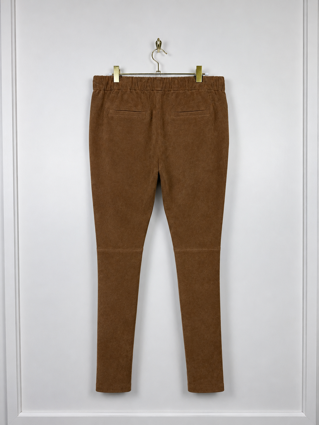 Catherine Khan Suede Leather Pants Cognac Sz. 42 DE