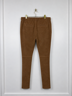Catherine Khan Suede Leather Pants Cognac Sz. 42 DE