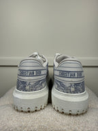 Dior Addict Blue Toile de Jouy Technical Fabric Low Top Sneakers Sz. 39.5 EU