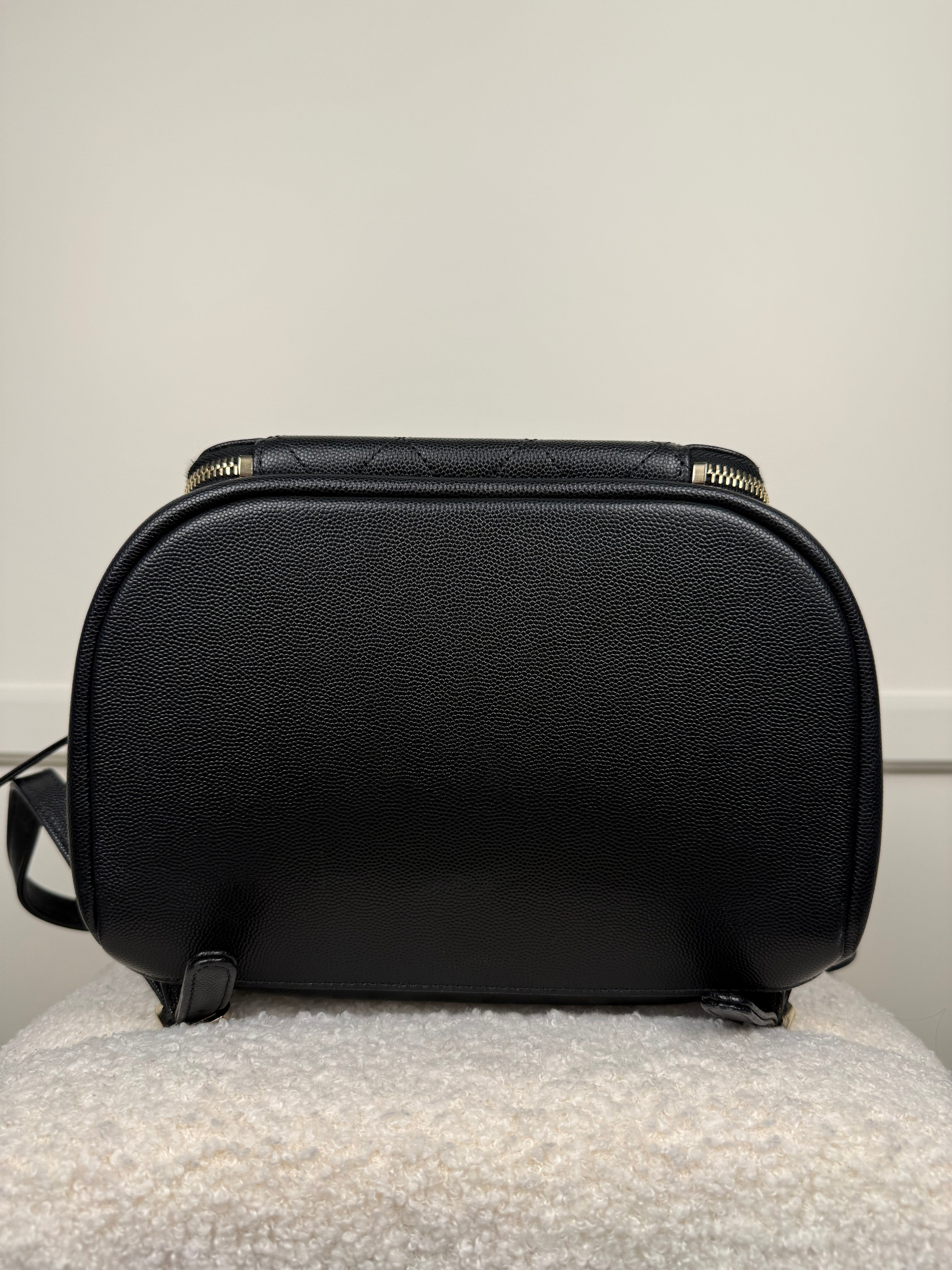 Chanel Backpack Quilted Caviar Leather Black GHW 2018/2019