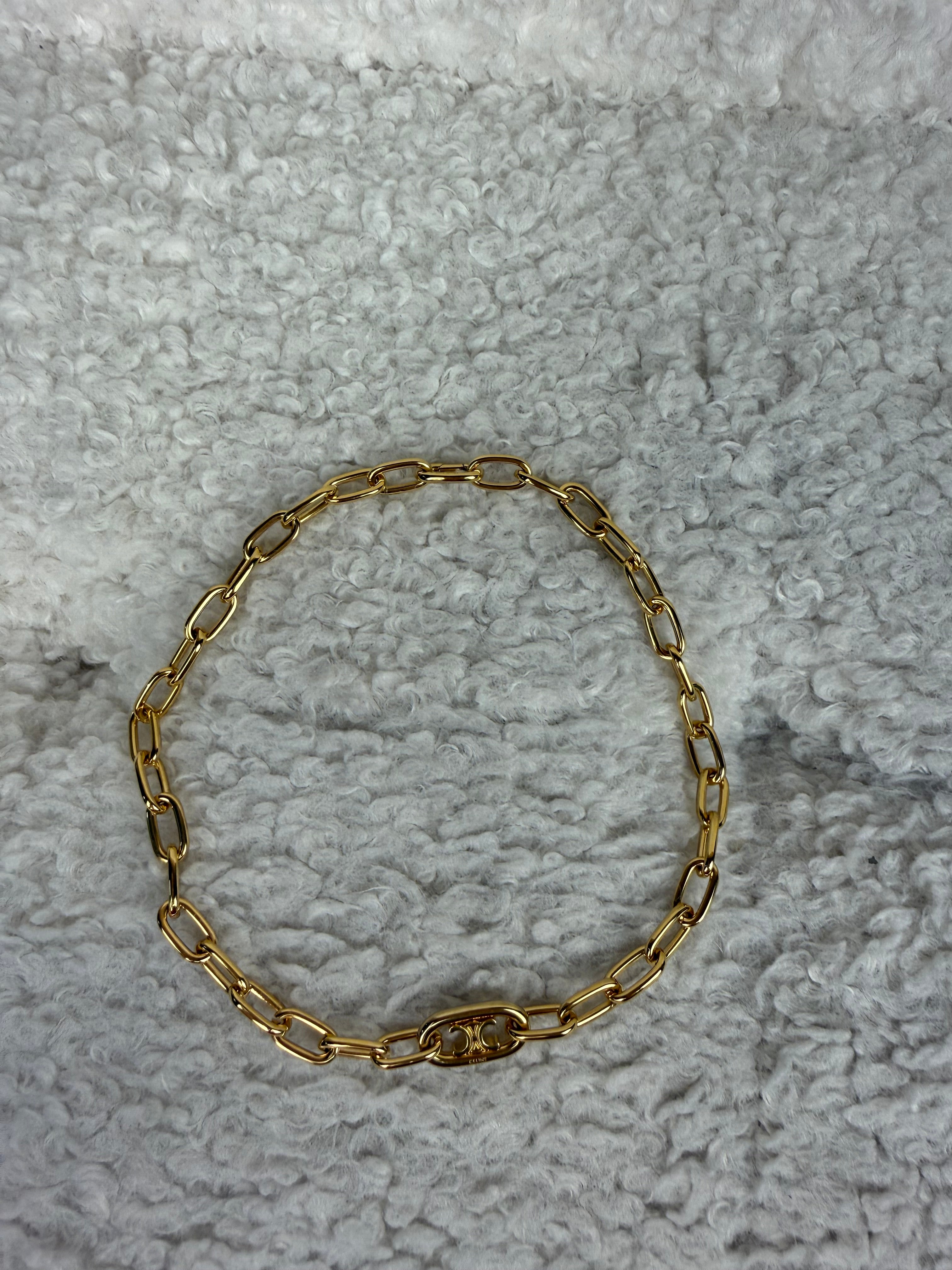 Celine Triomphe Link Chocker Gold
