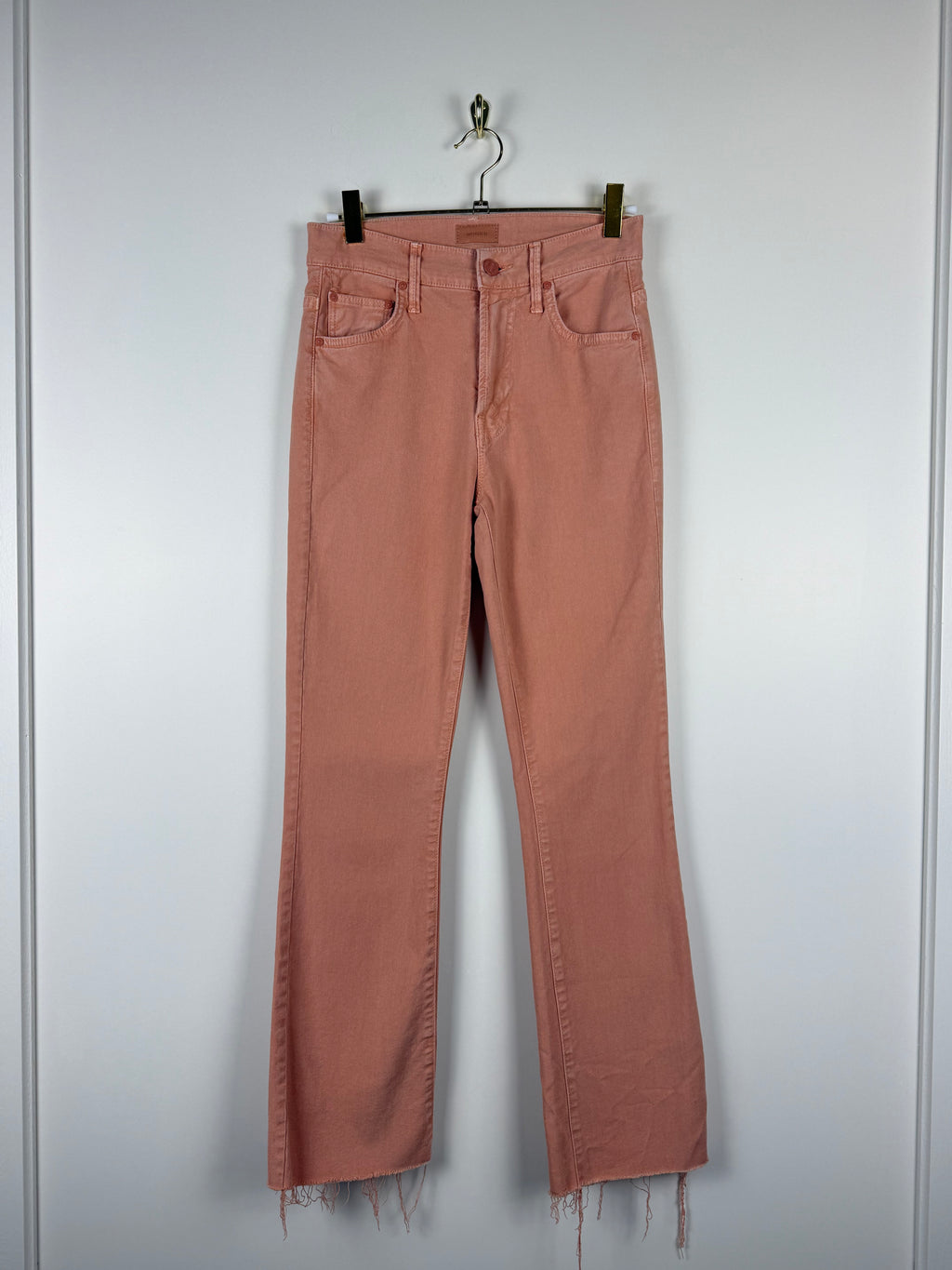 Mother Jeans "The Insider Ankle Fray" Coral Sz. 25