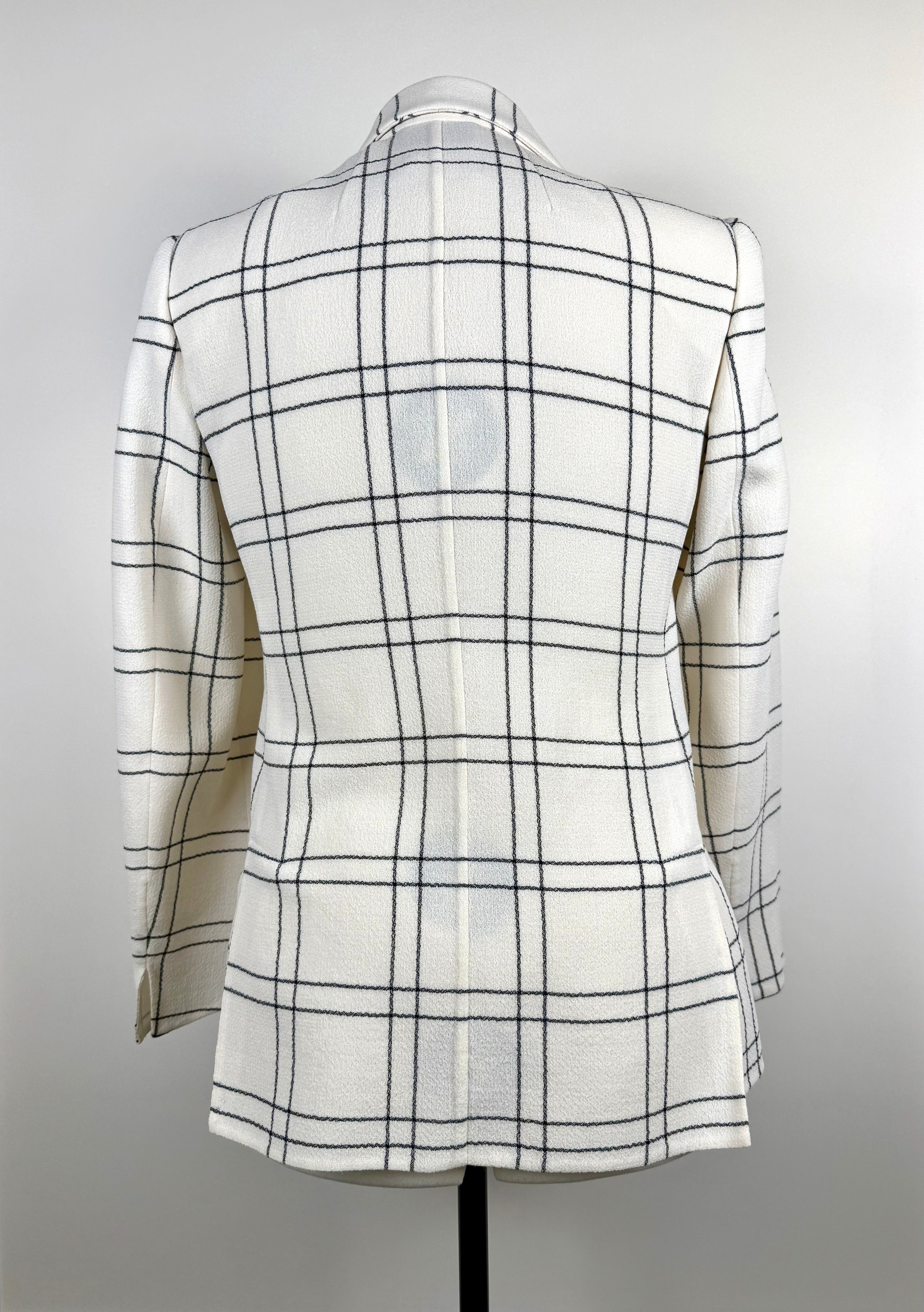 Akris Classic Blazer White Black Sz. 38