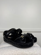 Chanel 2021 Leather Sandals Black Sz. 40 EU